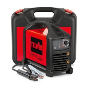 Invertor de sudura Telwin Force 205, 200 A, 230 V, electrod 1,6 – 4 mm, IP23, 5.8 kg, cutie transport, cleste de masa, cablu de sudura cu cleste port-electrod